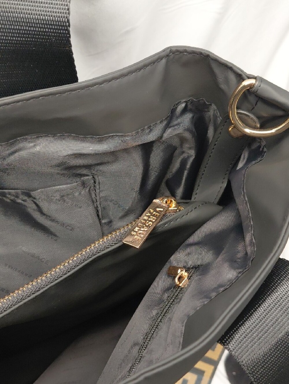Versace Black Tote with Gold Medusa Logo - Picture 7 of 11
